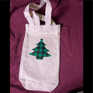 Canvas Christmas tree wine tote nwot ⭐️